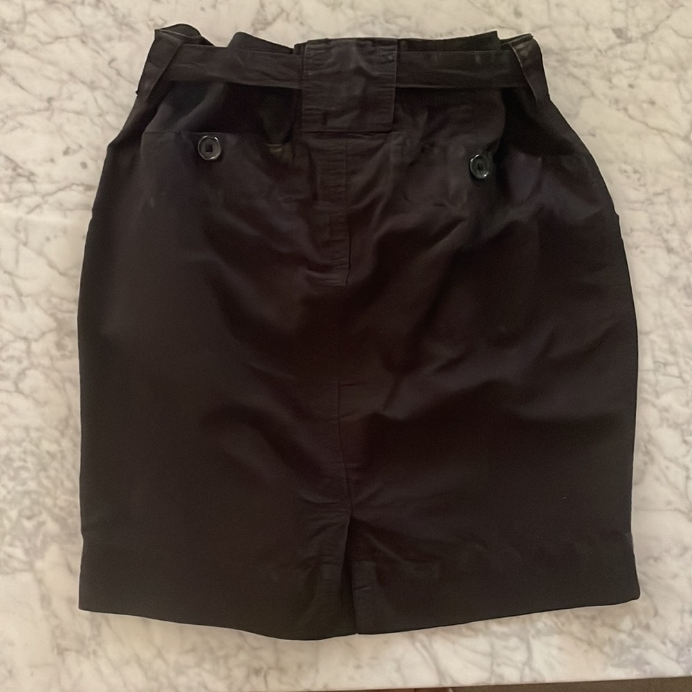 James Perse Black Tie-Waist Pencil Skirt - Picture 2 of 6